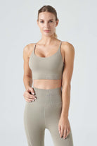 Jerf-Pine Ayarlanabilir İnce Askılı Bra Haki-Spor Sütyeni-2-Milagron.com