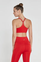 Jerf-Pine Ayarlanabilir İnce Askılı Bra Kırmızı-Spor Sütyeni-4-Milagron.com