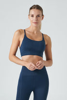 Jerf-Pine Ayarlanabilir İnce Askılı Bra Lacivert-Spor Sütyeni-3-Milagron.com