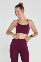 Jerf-Pine Ayarlanabilir İnce Askılı Bra Mor-Spor Sütyeni-2-Milagron.com