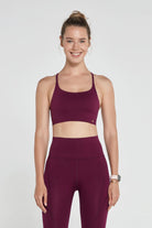 Jerf-Pine Ayarlanabilir İnce Askılı Bra Mor-Spor Sütyeni-3-Milagron.com