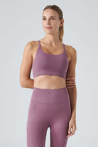 Jerf-Pine Ayarlanabilir İnce Askılı Bra Pastel Lila-Spor Sütyeni-1-Milagron.com