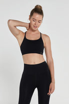 Jerf-Pine Ayarlanabilir İnce Askılı Bra Siyah-Spor Sütyeni-1-Milagron.com