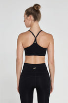 Jerf-Pine Ayarlanabilir İnce Askılı Bra Siyah-Spor Sütyeni-3-Milagron.com