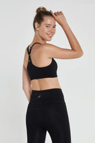 Jerf-Pine Ayarlanabilir İnce Askılı Bra Siyah-Spor Sütyeni-4-Milagron.com