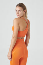 Jerf-Pine Ayarlanabilir İnce Askılı Bra Turuncu-Spor Sütyeni-3-Milagron.com
