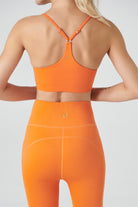 Jerf-Pine Ayarlanabilir İnce Askılı Bra Turuncu-Spor Sütyeni-4-Milagron.com
