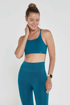 Jerf-Pine Ayarlanabilir İnce Askılı Bra Yeşil-Spor Sütyeni-4-Milagron.com