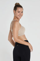 Jerf-Utica Yumuşak & Esnek Yapılı Kaplı Spor Sütyeni Bej-Spor Sütyeni-3-Milagron.com