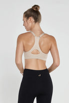 Jerf-Utica Yumuşak & Esnek Yapılı Kaplı Spor Sütyeni Bej-Spor Sütyeni-4-Milagron.com