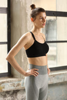 Jerf-Utica Yumuşak & Esnek Yapılı Kaplı Spor Sütyeni Siyah-Spor Sütyeni-1-Milagron.com