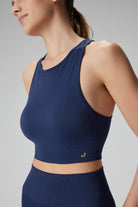 Jerf-Vella Racerback Konfor Sport Bra Lacivert-Spor Sütyeni-2-Milagron.com