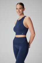 Jerf-Vella Racerback Konfor Sport Bra Lacivert-Spor Sütyeni-3-Milagron.com