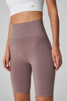 Jerf-Vella Yüksek Bel Konfor Biker Tayt Leylak-Tayt-2-Milagron.com