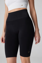 Jerf-Vella Yüksek Bel Konfor Biker Tayt Siyah-Tayt-2-Milagron.com