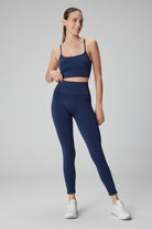 Jerf-Vella Yüksek Bel Konfor Tayt Lacivert-Tayt-3-Milagron.com