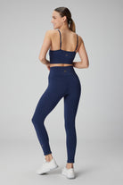 Jerf-Vella Yüksek Bel Konfor Tayt Lacivert-Tayt-4-Milagron.com