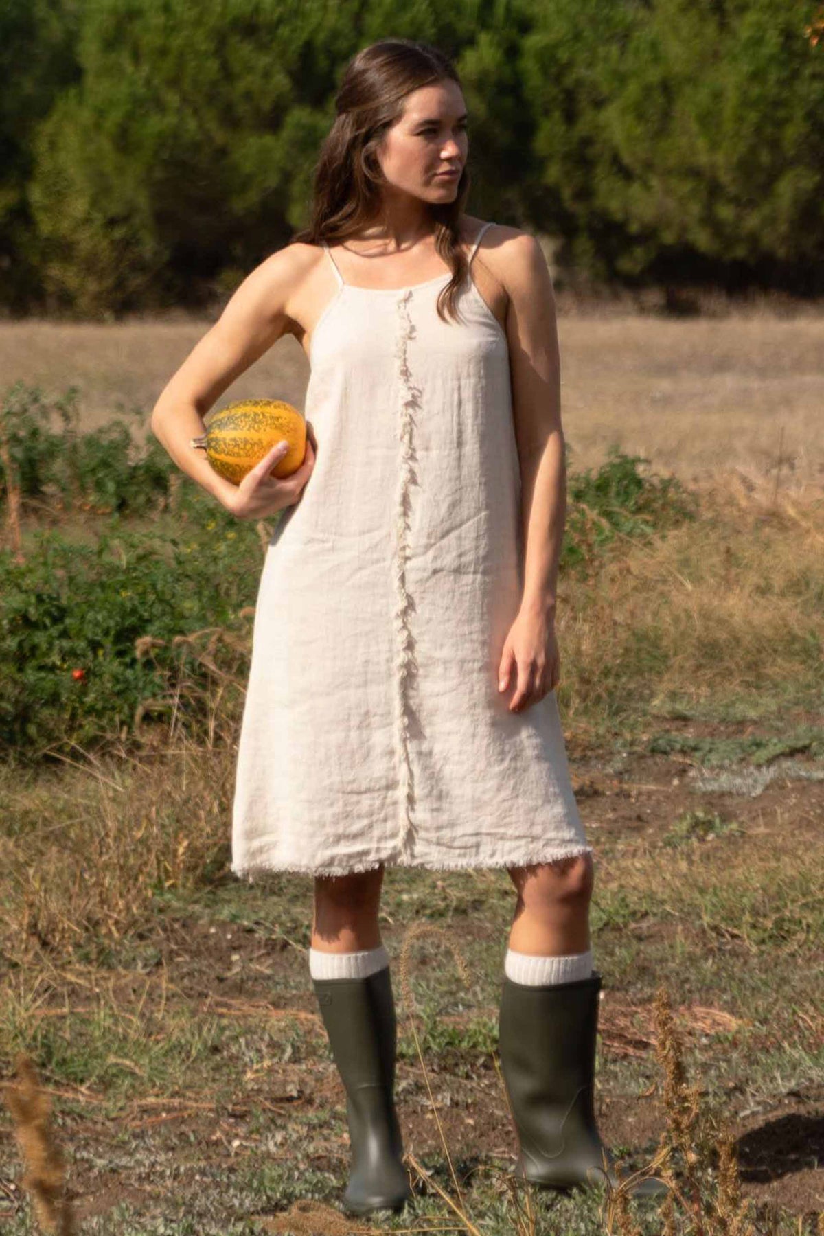 April Püskül Detaylı Askılı Kadın Elbise
