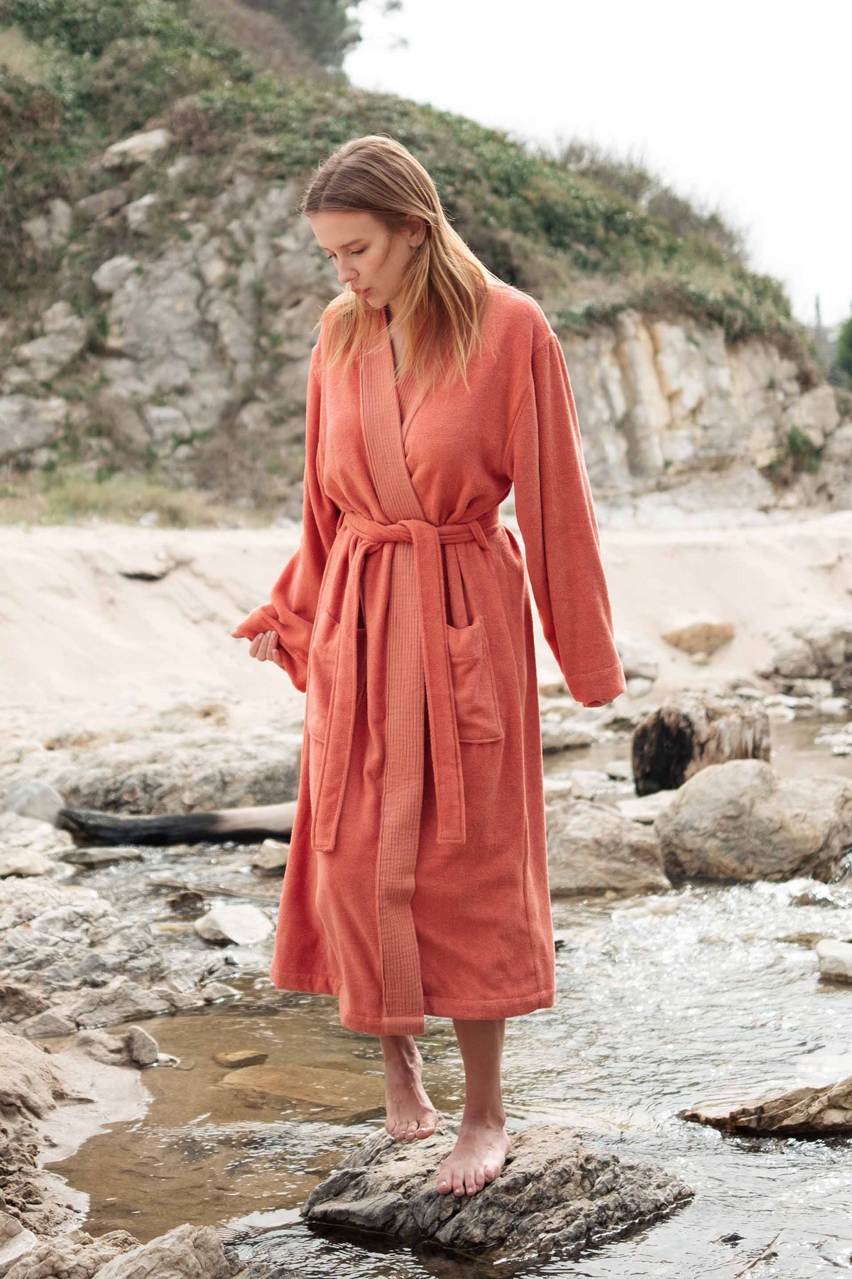 Lavinia Unisex Bornoz – TENCEL™ & Pamuk Karışımı
