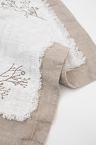Liz Amerikan Servis | 35x50 cm | Lonse Linen | Dal Nakışlı | Püsküllü İç Çerçeve | Jojomia