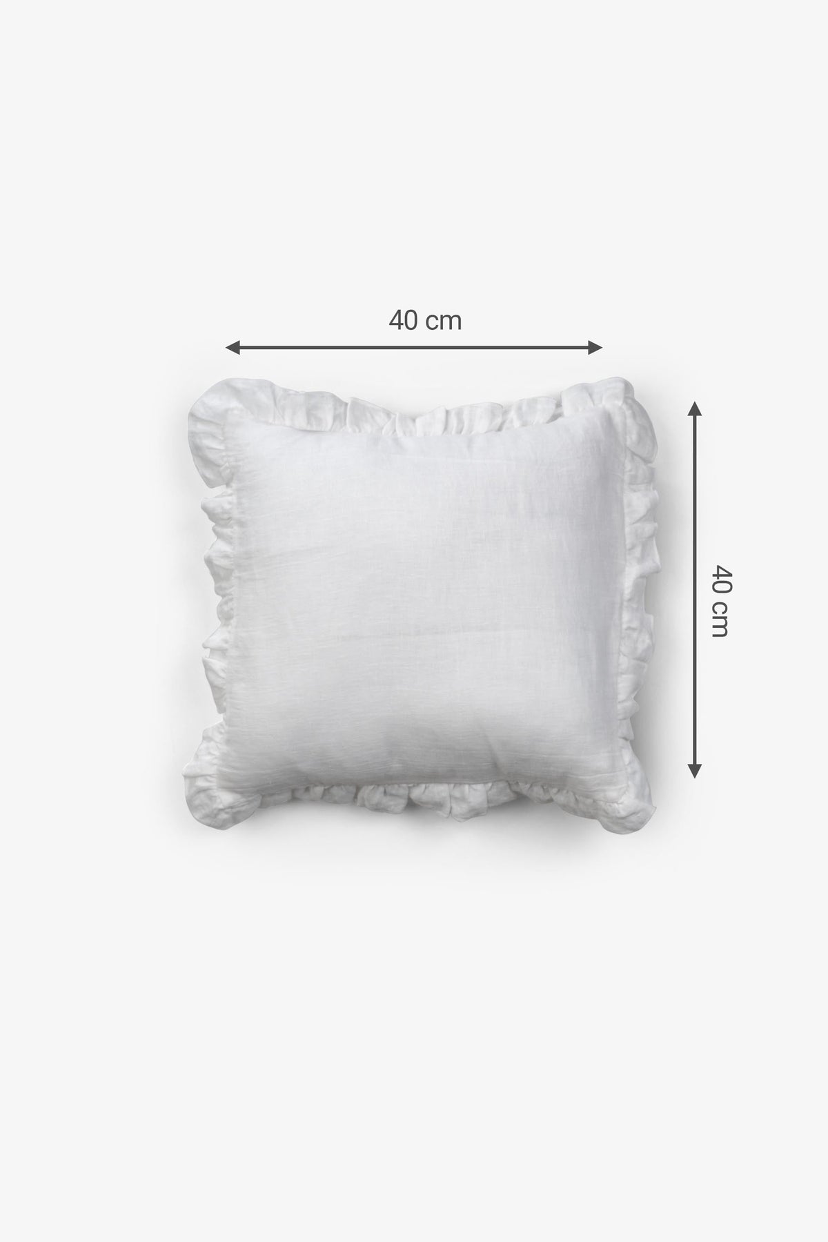 Lona Keten Fırfırlı Kırlent Kılıfı 2'li 40x40