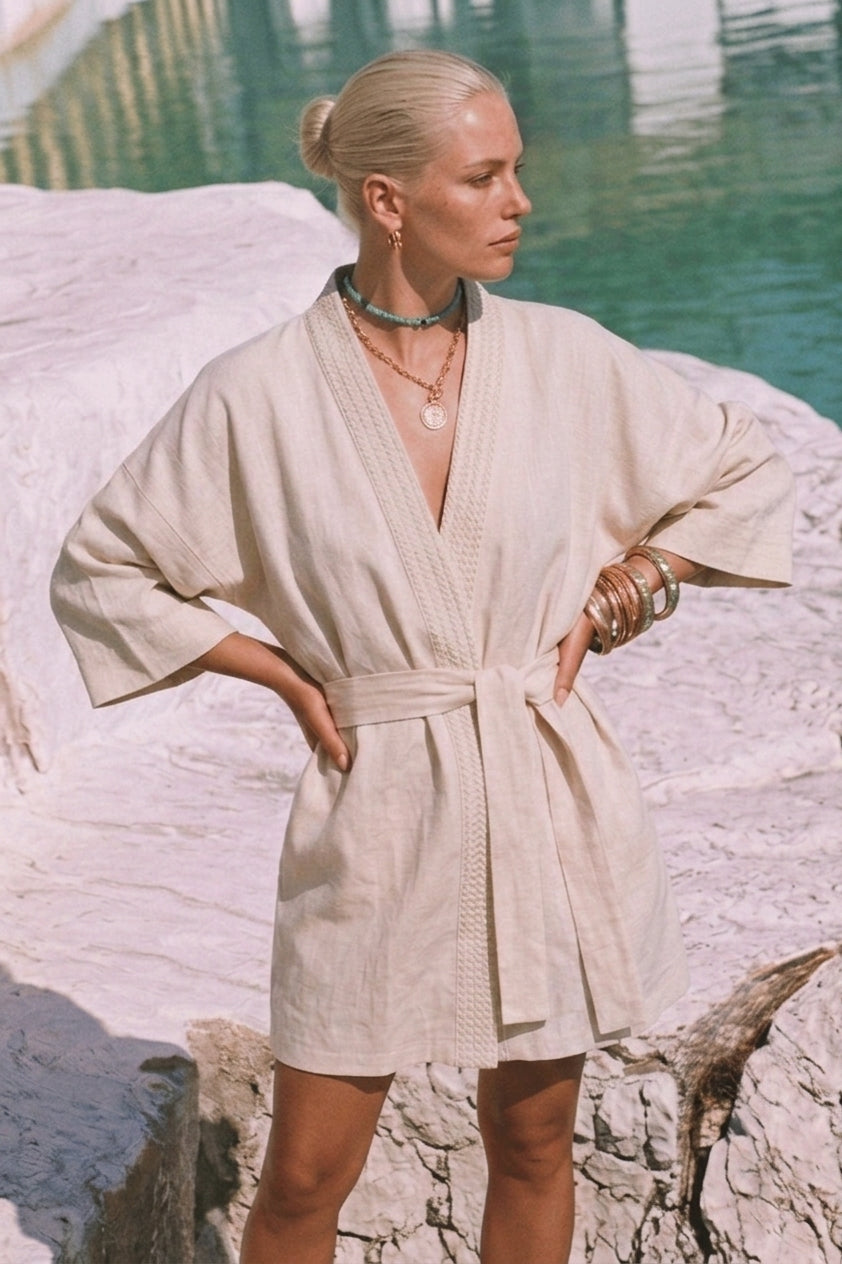 Loom Kadın Kimono | Lonse Linen
