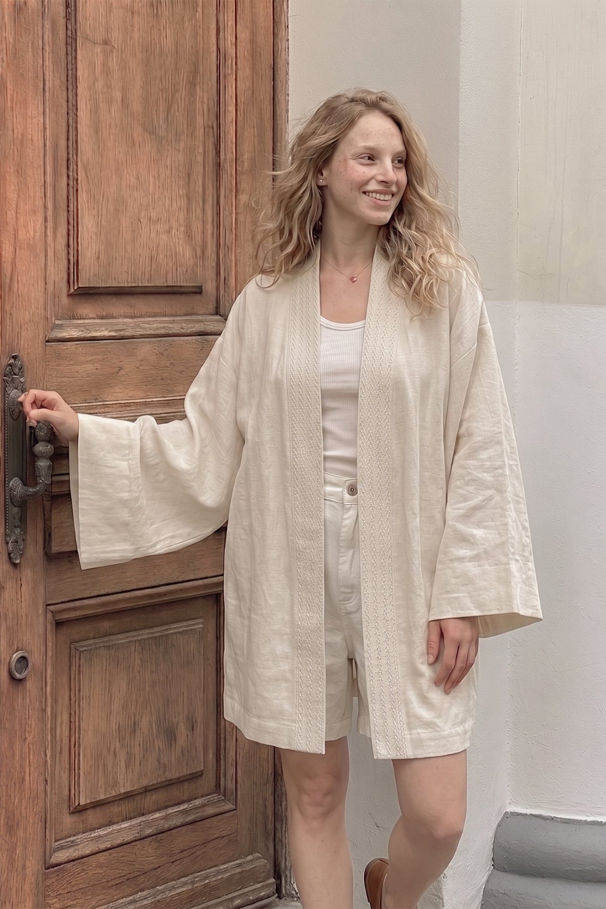 Loom Kadın Kimono | Lonse Linen