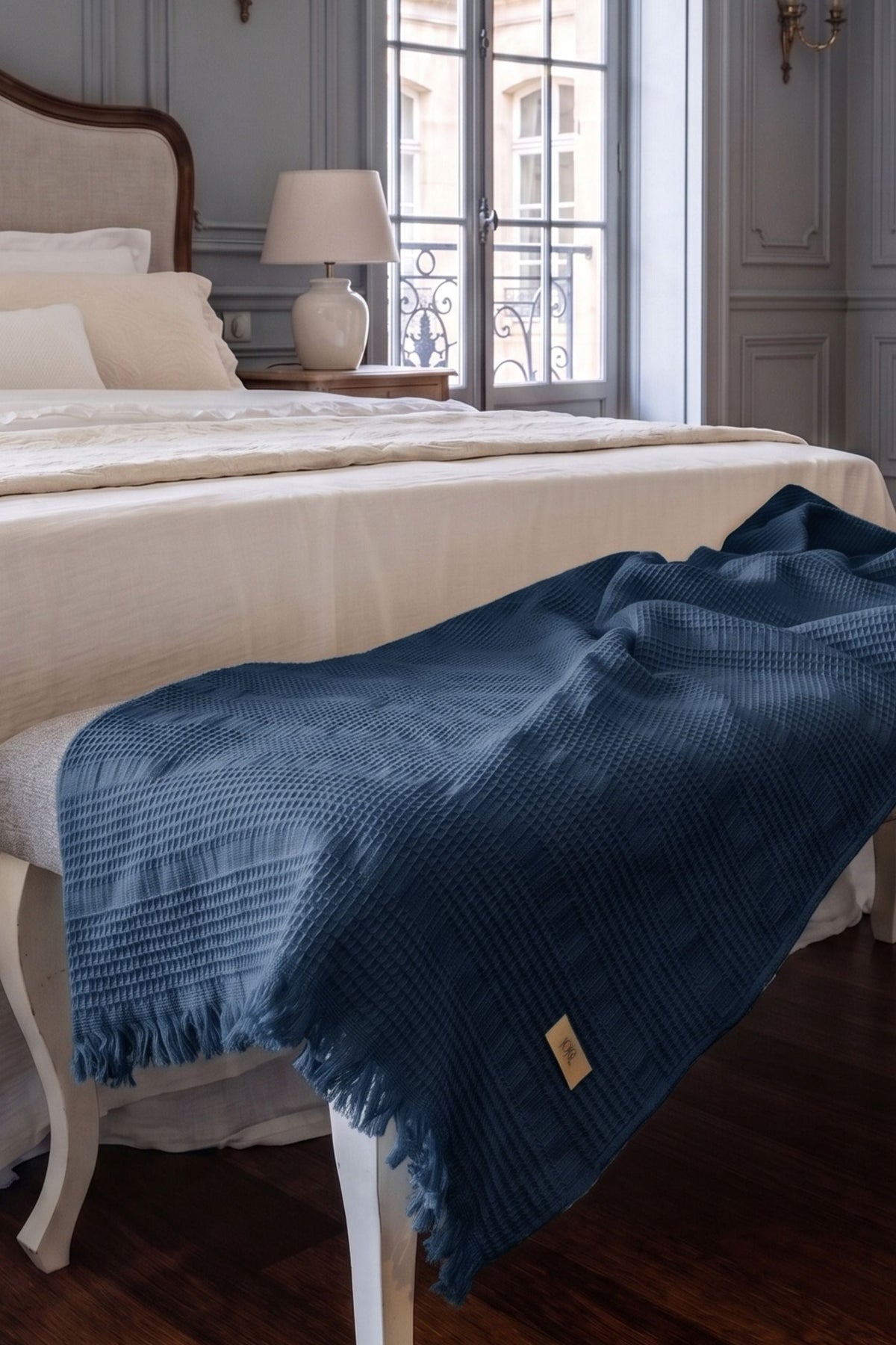 Mira Waffle Koltuk Şalı | TENCEL™ & Pamuk | 4 Renk | 130x170 cm