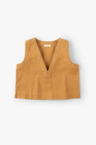 Nina Crop Üst V Yaka Nakış Detaylı