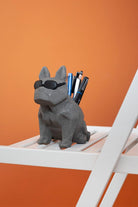 Jomo Tasarım-Beton Siyah Gözlüklü Köpek Kalemlik-Biblo-3-Milagron.com