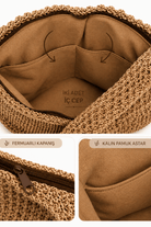 Maggie Raffia Tote Doğal Dokulu Omuz Çantası - 4