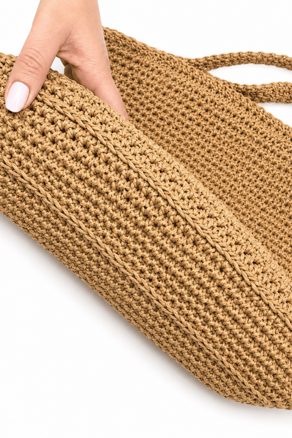 Maggie Raffia Tote Doğal Dokulu Omuz Çantası - 5