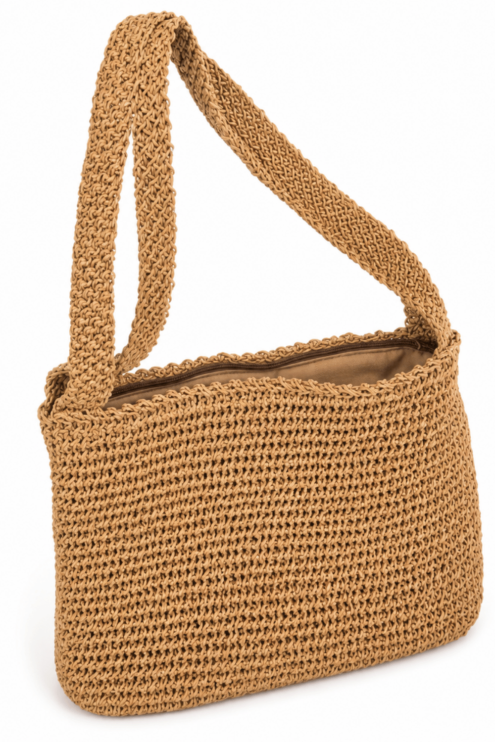 Maggie Raffia Tote Doğal Dokulu Omuz Çantası - 6