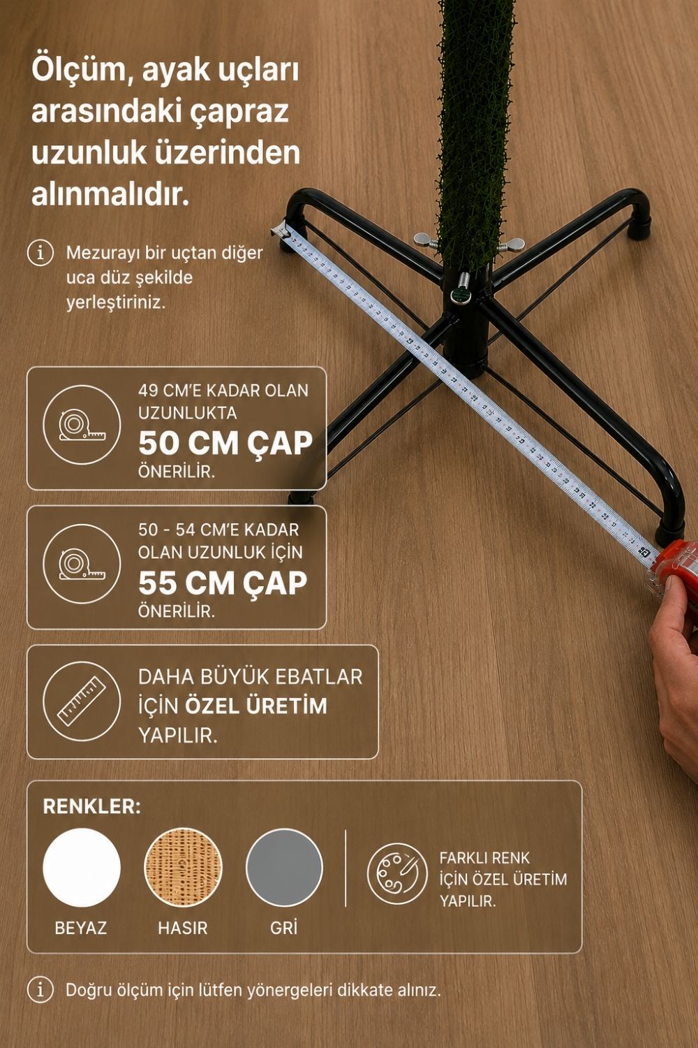 Rattan Noel Çam Ağacı Ayaklığı - 10