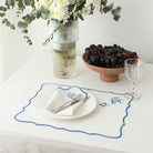 KM Home Collection-2'li Set Balık İşlemeli Keten Amerikan Servis-Sunum Aksesuarları-3-Milagron.com