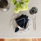 KM Home Collection-2'li Set Beyaz Halatlı Amerikan Servis-Sunum Aksesuarları-4-Milagron.com