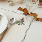 KM Home Collection-2'li Set Çam Ağacı İşlemeli Keten Peçete-Peçete-4-Milagron.com