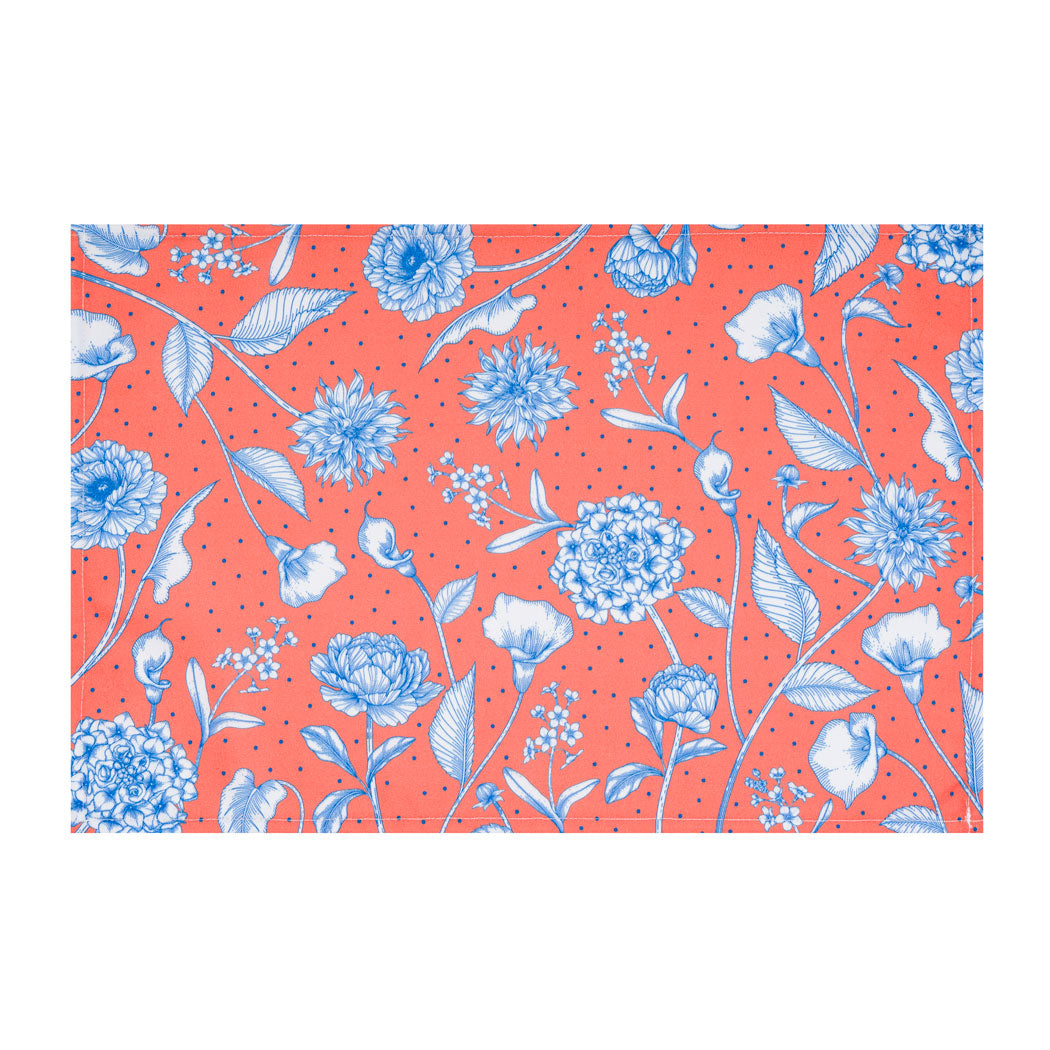 KM Home Collection-2'li Set Çiçek Bahçesi Temalı Amerikan Servis-Sunum Aksesuarları-1-Milagron.com