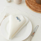 KM Home Collection-2'li Set Deniz Atı İşlemeli Keten Amerikan Servis-Sunum Aksesuarları-2-Milagron.com