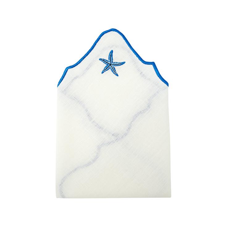 KM Home Collection-2'li Set Deniz Yıldızı İşlemeli Keten Peçete-Peçete-3-Milagron.com
