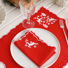 KM Home Collection-2'li Set Geyik İşlemeli Pamuk Peçete-Peçete-2-Milagron.com