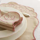 KM Home Collection-2'li Set Gül Kurusu Nakışlı Peçete-Peçete-3-Milagron.com