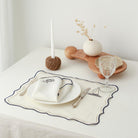 KM Home Collection-2'li Set Halat İşlemeli Keten Peçete-Peçete-3-Milagron.com