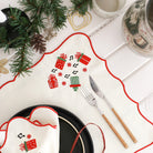 KM Home Collection-2'li Set Hediye İşlemeli Amerikan Servis-Sunum Aksesuarları-5-Milagron.com