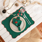 KM Home Collection-2'li Set Hediye İşlemeli Yeşil Peçete-Peçete-4-Milagron.com