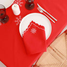 KM Home Collection-2'li Set Kar Tanesi İşlemeli Pamuk Peçete-Peçete-1-Milagron.com