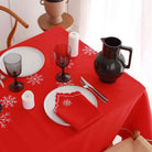 KM Home Collection-2'li Set Kar Tanesi İşlemeli Pamuk Peçete-Peçete-6-Milagron.com