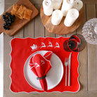 KM Home Collection-2'li Set Kızak İşlemeli Pamuk Peçete-Peçete-1-Milagron.com