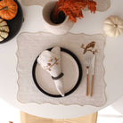 KM Home Collection-2'li Set Kuş İşlemeli Keten Peçete-Peçete-1-Milagron.com