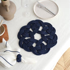 KM Home Collection-2'li Set Lacivert Halatlı Amerikan Servis-Sunum Aksesuarları-1-Milagron.com